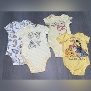 Disney Baby Winnie the Pooh Onesie Bodysuit Bundle Size 12 Months